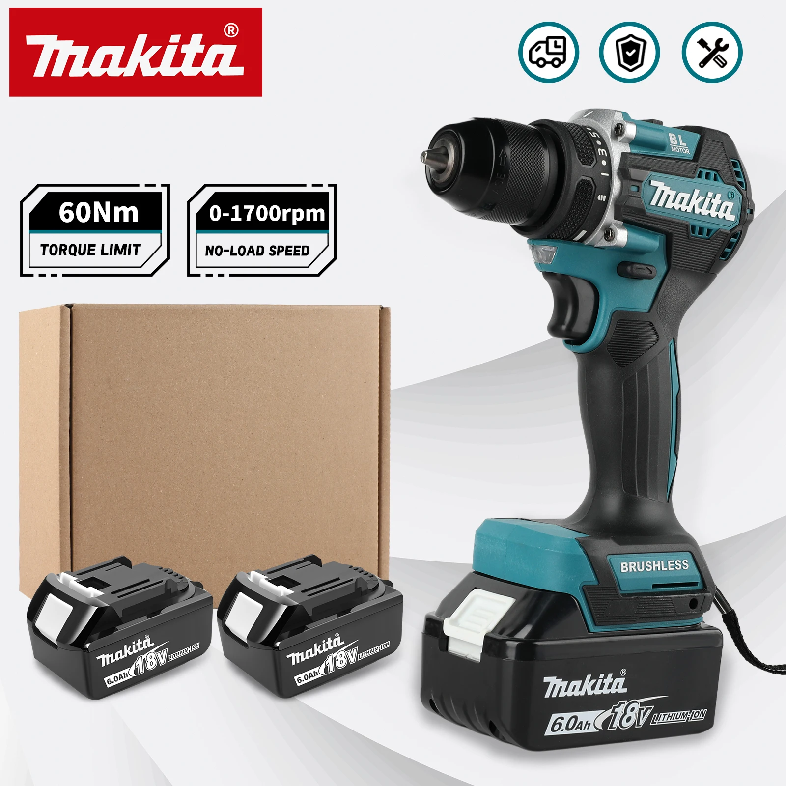 Makita Drill Ddf484 - Perceuse-visseuse Makita DDF487 18V au lithium,