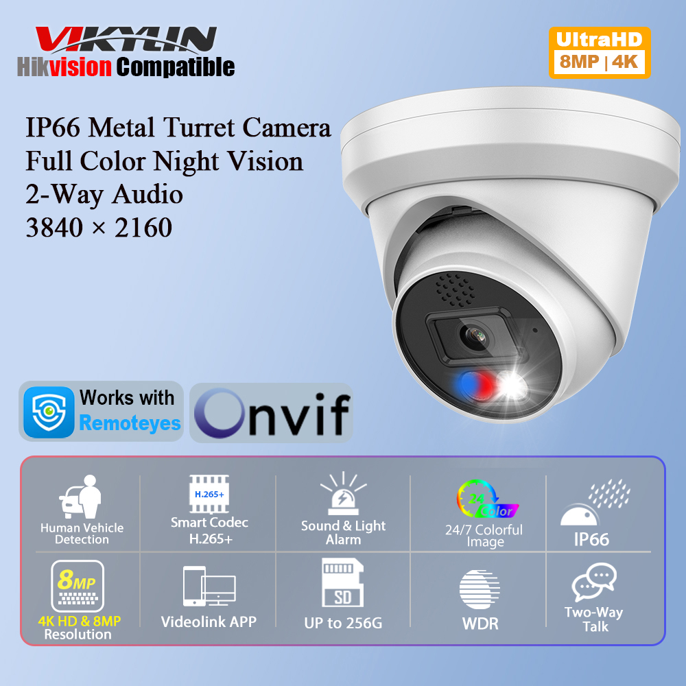 Home Improvement Noise - Caméra IP Vikylin 4K 8MP avec