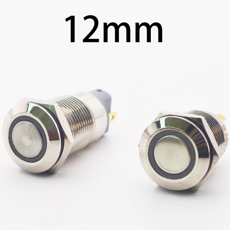 Home Improvement Loan - Interrupteur à bouton-poussoir électronique, 12mm, lumière