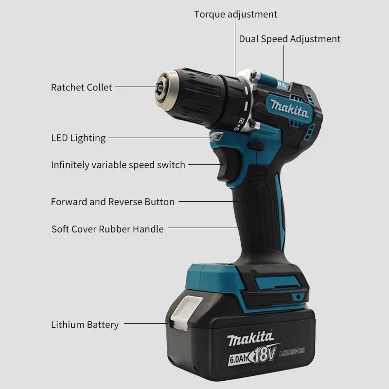 Makita 100% authentique DDF487 - Makita Drill Ddf484 avis et prix