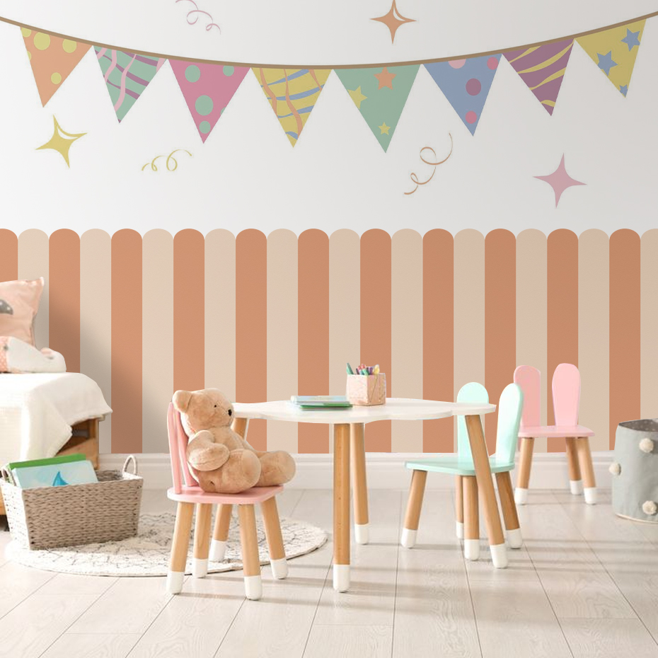 Papier peint en Arc à rayures  - Home Improvement Kids avis et prix